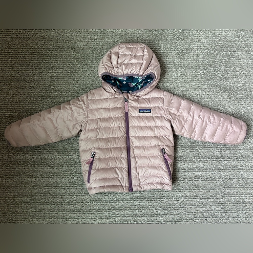 Patagonia reversible down sweater hoodie
